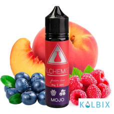 Рідина Alchemist FL 60 мл на органічному нікотині 3 мг зі смаком малини, чорниці та персика
