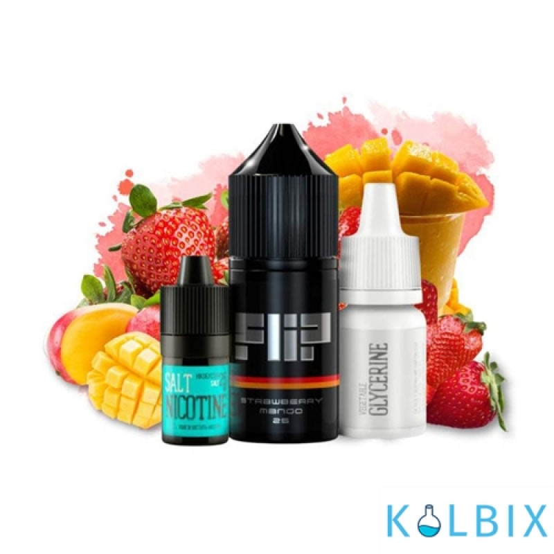 Набор для самозамеса Flip Salt 30 мл 25 мг со вкусом клубники и манго