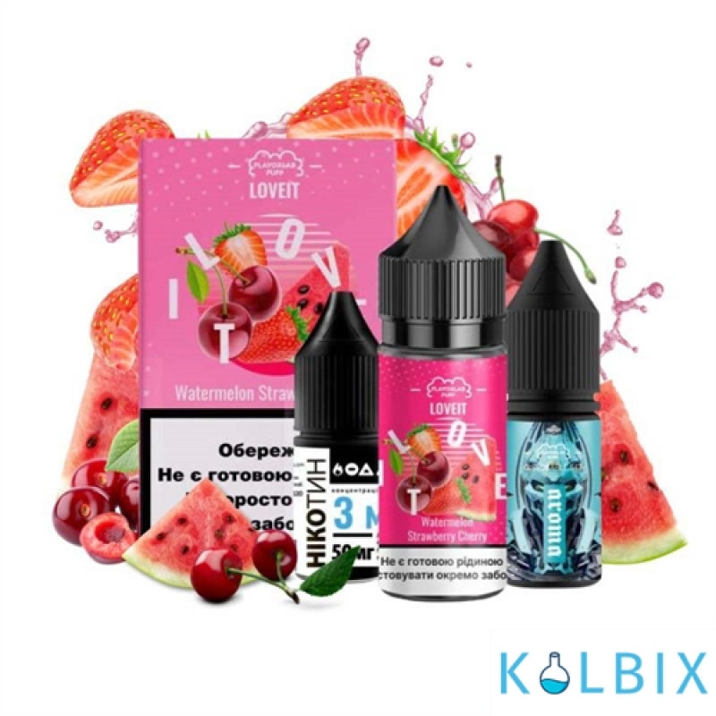 Набор для самозамеса Flavorlab Love it 30 мл 50 мг со вкусом арбуза, клубники и вишни