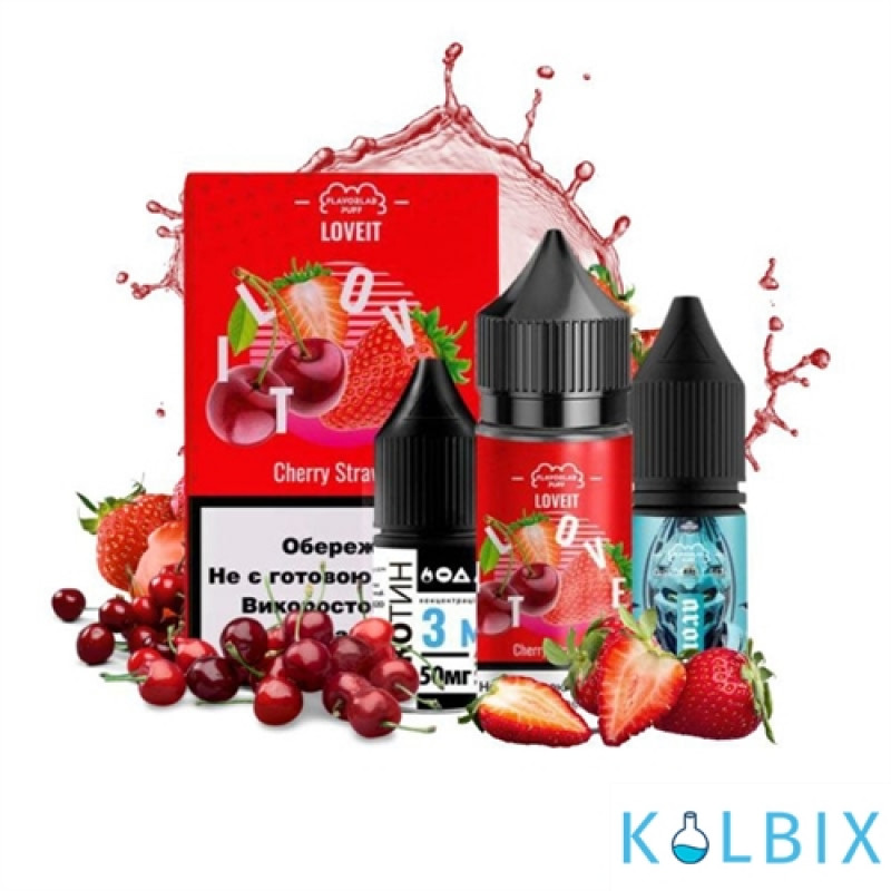 Набір для самозамісу Flavorlab Love it 30 мл 50 мг зі смаком вишні та полуниці