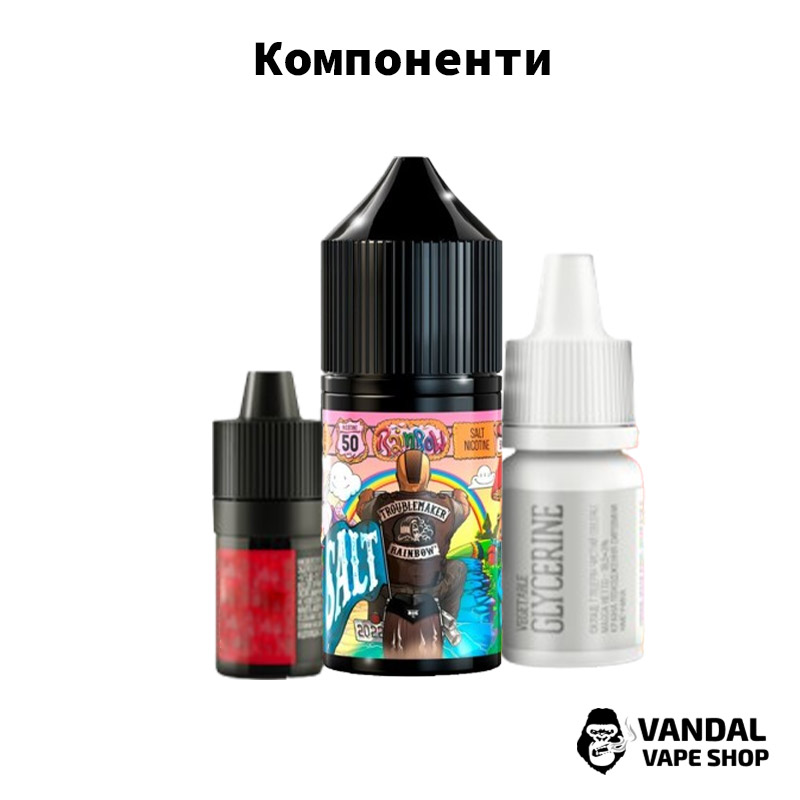 Набор для самозамеса Troublemaker Salt 30 мл 25 мг со вкусом богатого аромата табака с нежными нотками шоколада