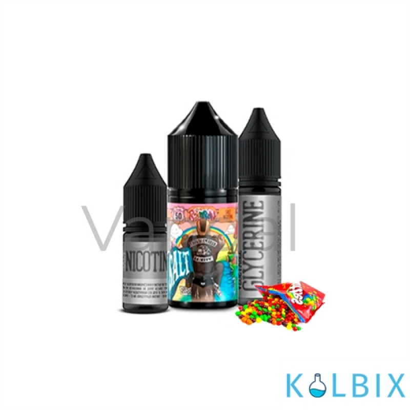 Набор для самозамеса Troublemaker Salt 30 мл 25 мг со вкусом фруктово-ягодных леденцов Skittles