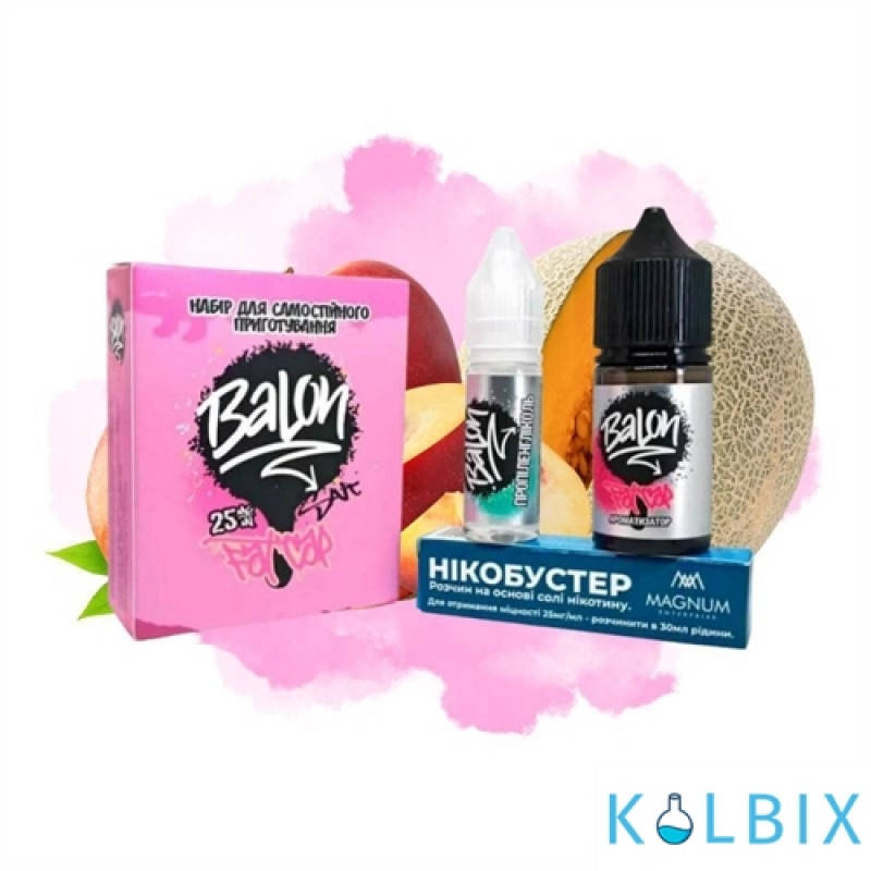 Набор для самозамеса Balon Salt 30 мл 25 мг со вкусом персика и дыни
