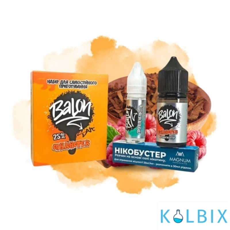Набор для самозамеса Balon Salt 30 мл 25 мг со вкусом табака и малины