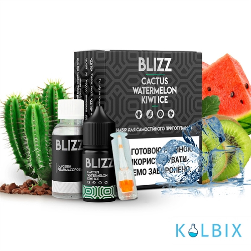 Набор для самозамеса Blizz 30 мл 25 мг со вкусом кактуса, арбуза и киви со льдом