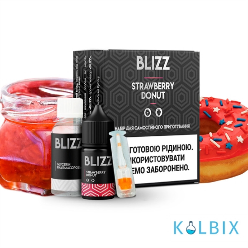 Набор для самозамеса Blizz 30 мл 25 мг со вкусом мягких пончиков с клубничным джемом внутри