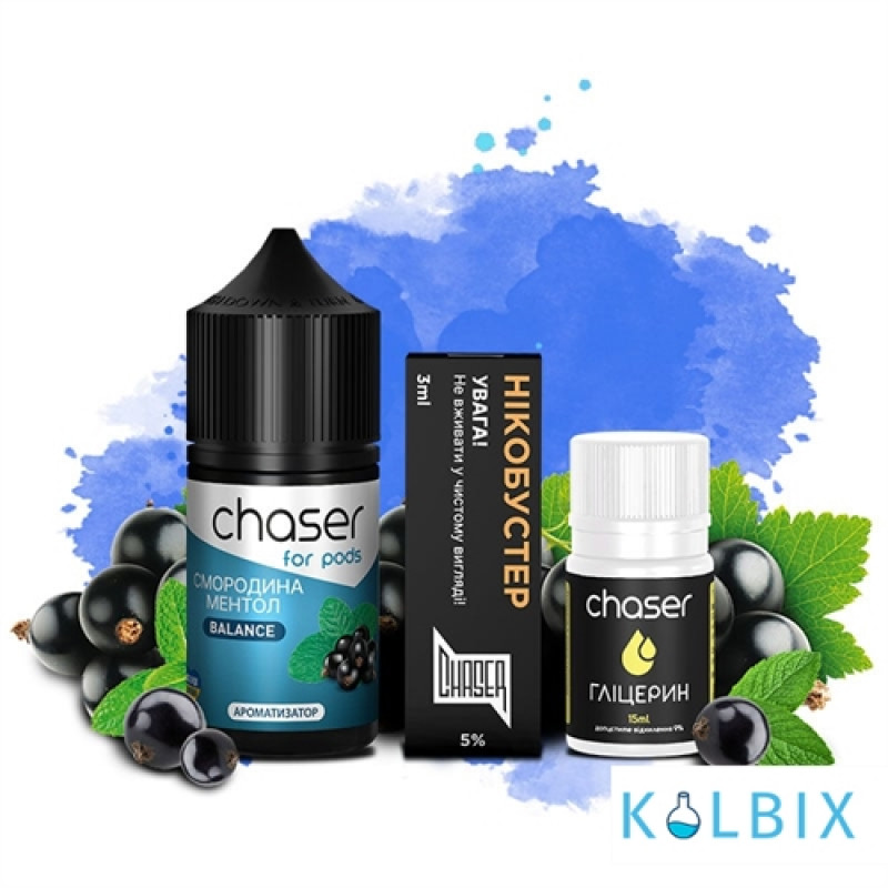 Набір для самозамісу Chaser ForPods 30 мл 50 мг зі смаком смородини та ментолу