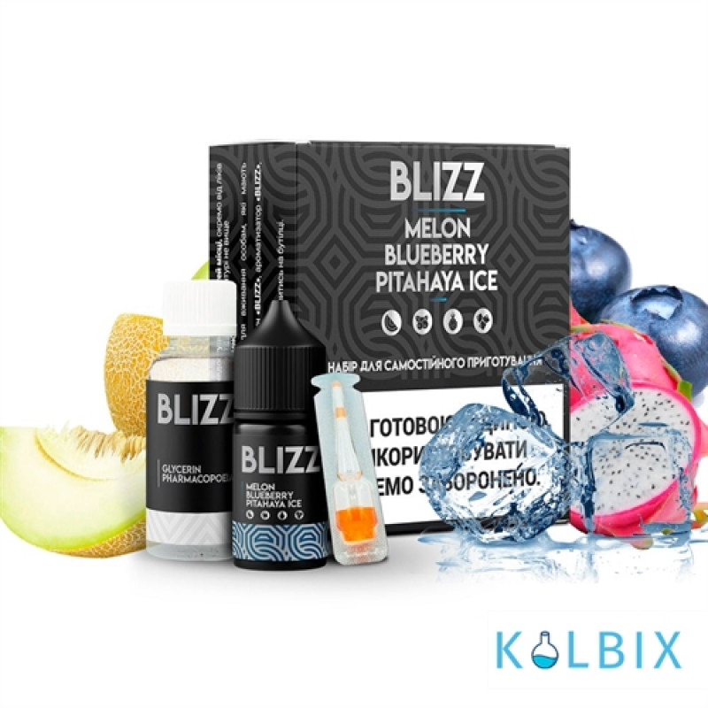Набор для самозамеса Blizz 30 мл 50 мг со вкусом дыни, черники и питайи со льдом