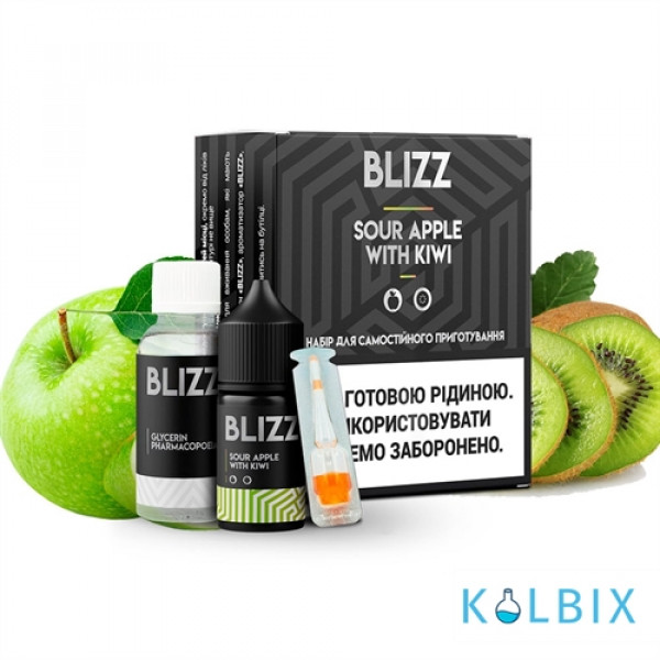 Набір для самозамісу Blizz 30 мл 50 мг із смаком зеленого яблука та ківі
