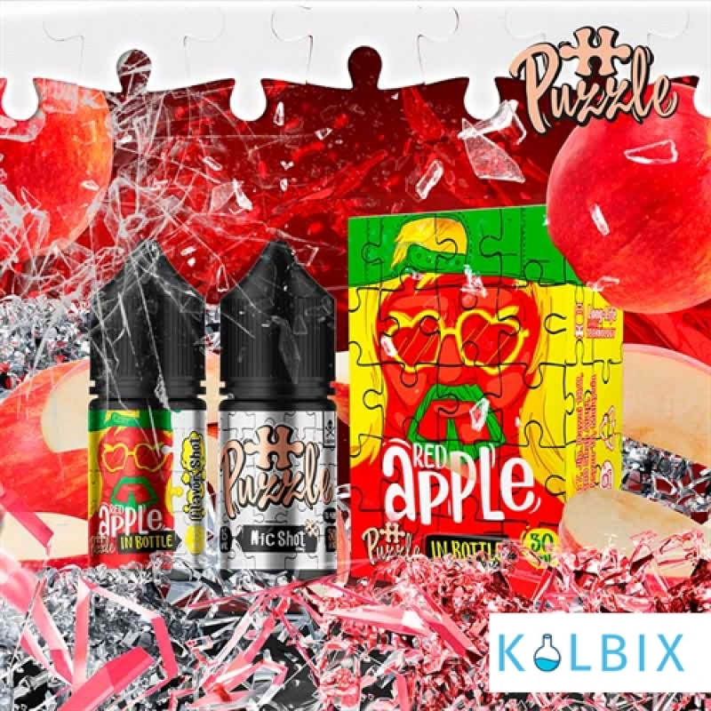 Набор для самозамеса In Bottle Salt Puzzle 30 мл 30 мг со вкусом красного яблока