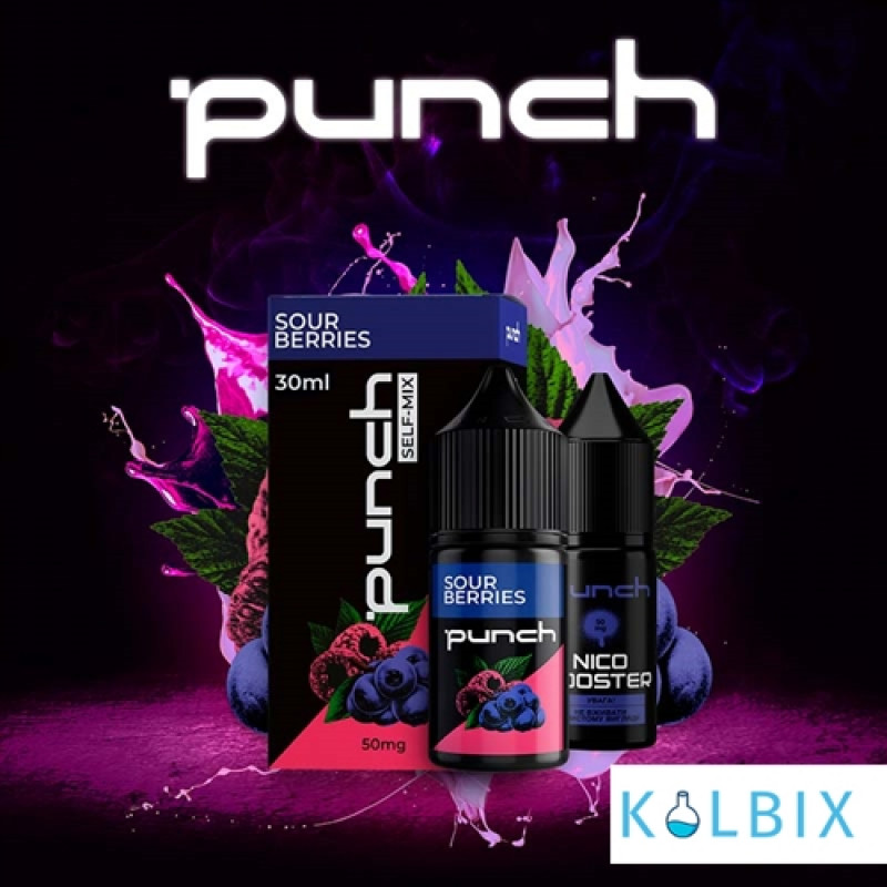 Набор для самозамеса Punch 30 мл на солевом никотине со вкусом малины и черники