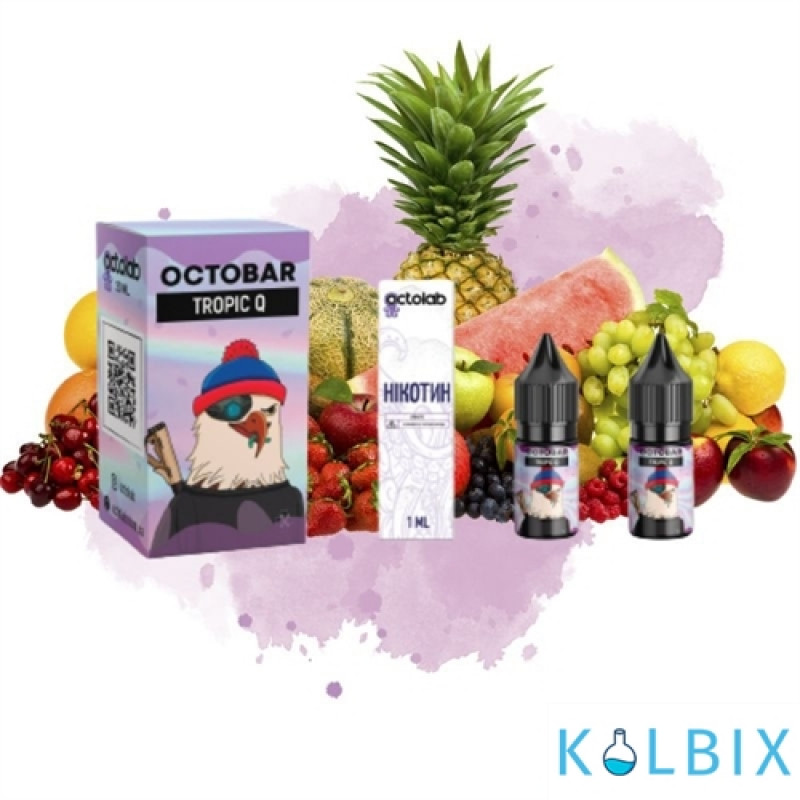 Набор для самозамеса Octo Bar NFT Salt 10 мл 50 мг со вкусом тропических фруктов