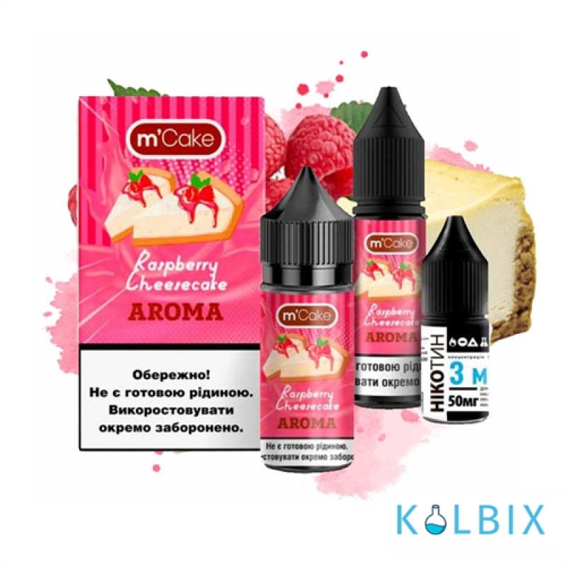 Набор для самозамеса M-Cake 30 мл 50 мг со вкусом малинового чизкейка