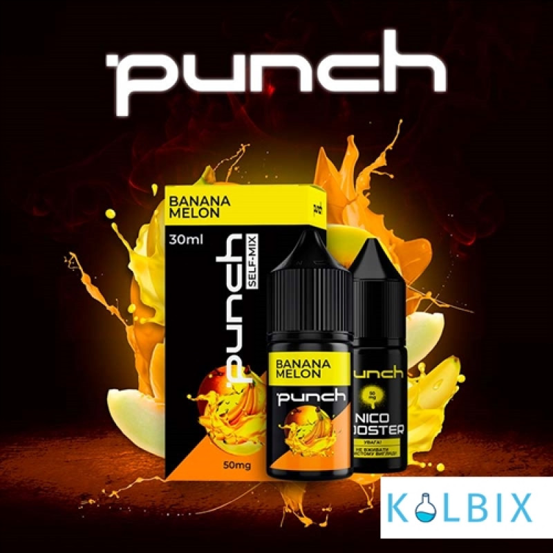 Набор для самозамеса Punch 30 мл на солевом никотине со вкусом банана и дыни