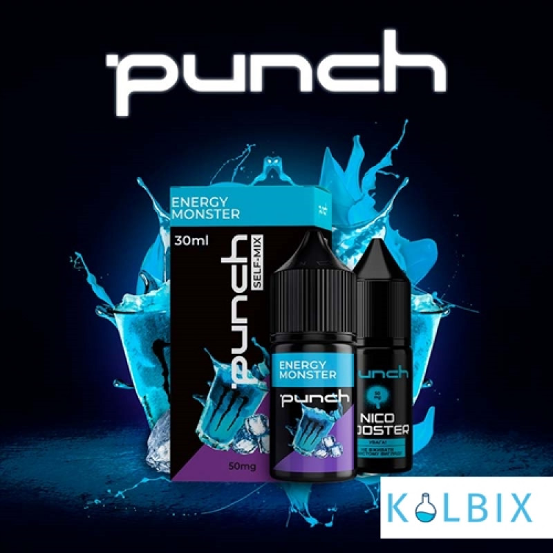 Набор для самозамеса Punch 30 мл на солевом никотине со вкусом энергетика со льдом