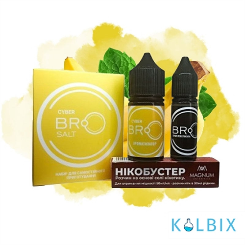 Набор для самозамеса Bro Salt 30 мл 25 мг со вкусом банана и мяты
