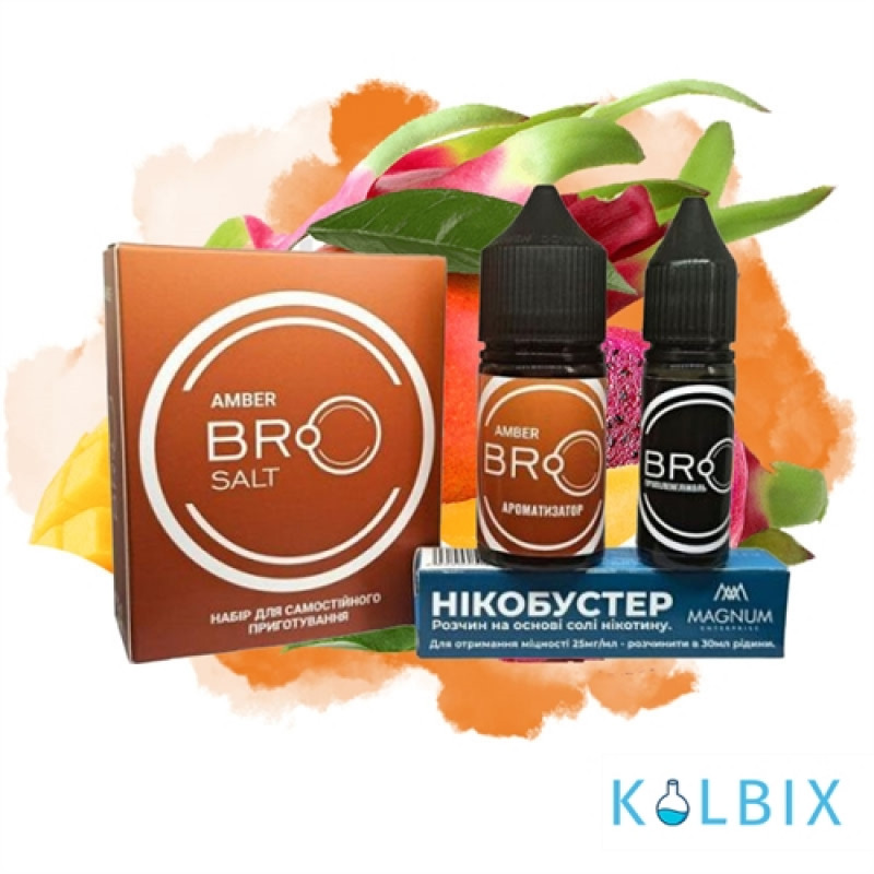 Набор для самозамеса Bro Salt 30 мл 25 мг со вкусом манго и фрукта дракона