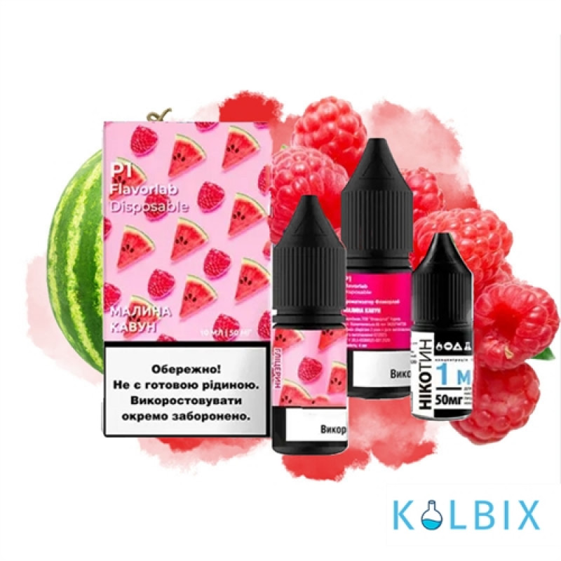 Набор для самозамеса Flavorlab Р1 10 мл 50 мг со вкусом арбуза и малины
