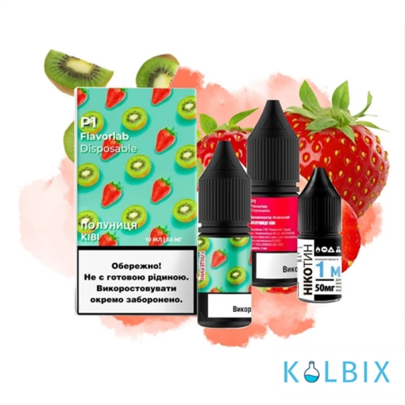 Набор для самозамеса Flavorlab Р1 10 мл 50 мг со вкусом киви и клубники