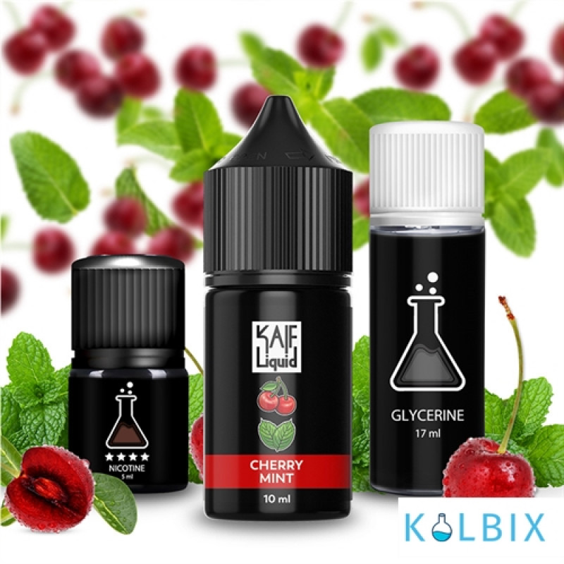 Набор для самозамеса Kaif Liquid 30 мл 25 мг со вкусом вишни и мяты