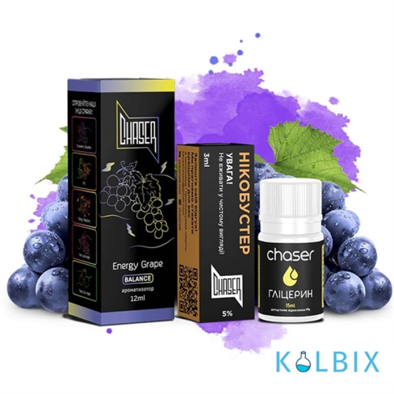 Набор для самозамеса Chaser Black 30 мл 50 мг со вкусом энергетика с виноградом