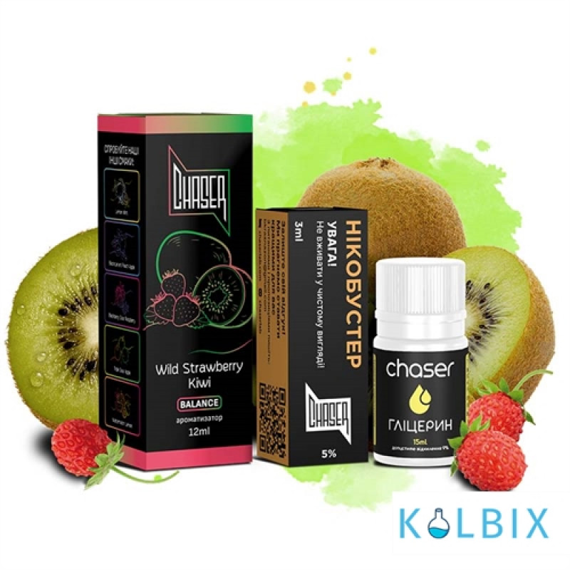 Набор для самозамеса Chaser Black 30 мл 50 мг со вкусом киви и земляника
