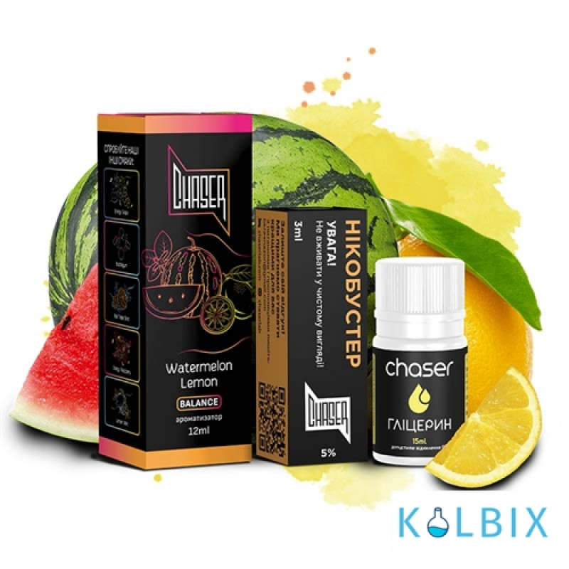 Набор для самозамеса Chaser Black 30 мл 50 мг со вкусом арбуза и лимона