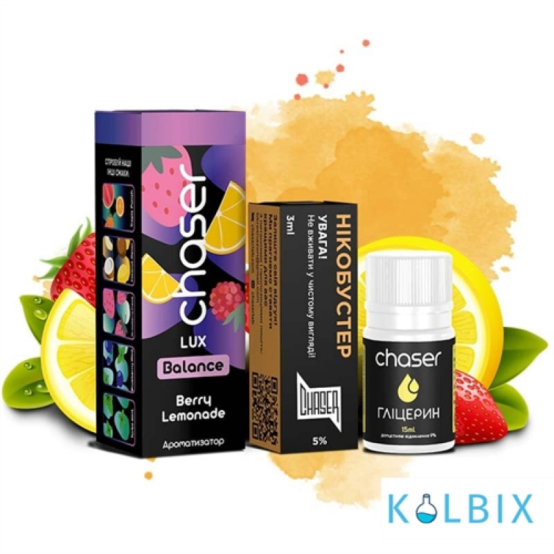 Набор для самозамеса Chaser Lux 30 мл 50 мг со вкусом ягодного лимонада