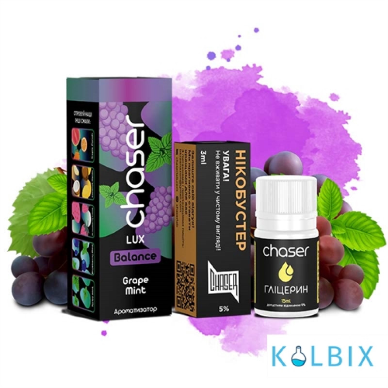 Набор для самозамеса Chaser Lux 30 мл 50 мг со вкусом винограда и мяты