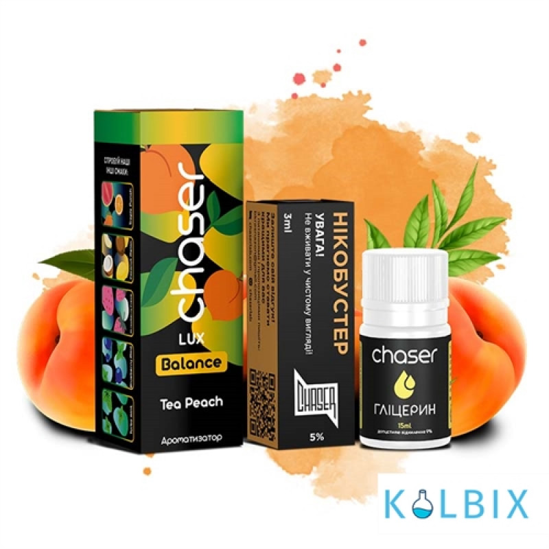 Набор для самозамеса Chaser Lux 30 мл 50 мг со вкусом персикового чая