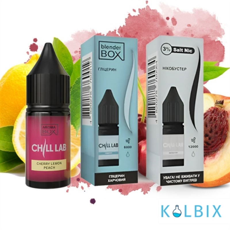 Набор для самозамеса Chill Lab 15 мл 30 мг со вкусом вишни, лимона и персика