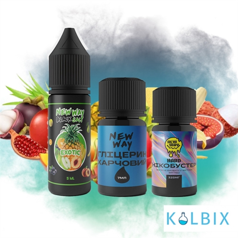 Набор для самозамеса New Way Black 15 мл 65 мг со вкусом тропических фруктов
