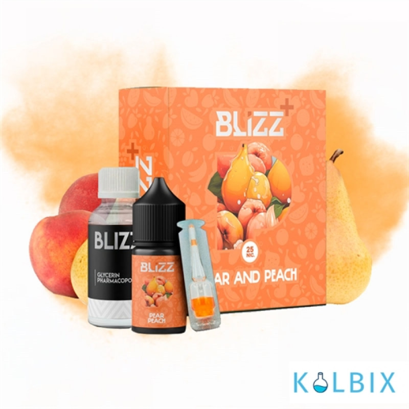 Набор для самозамеса Blizz Plus 30 мл 25 мг со вкусом груши и персика