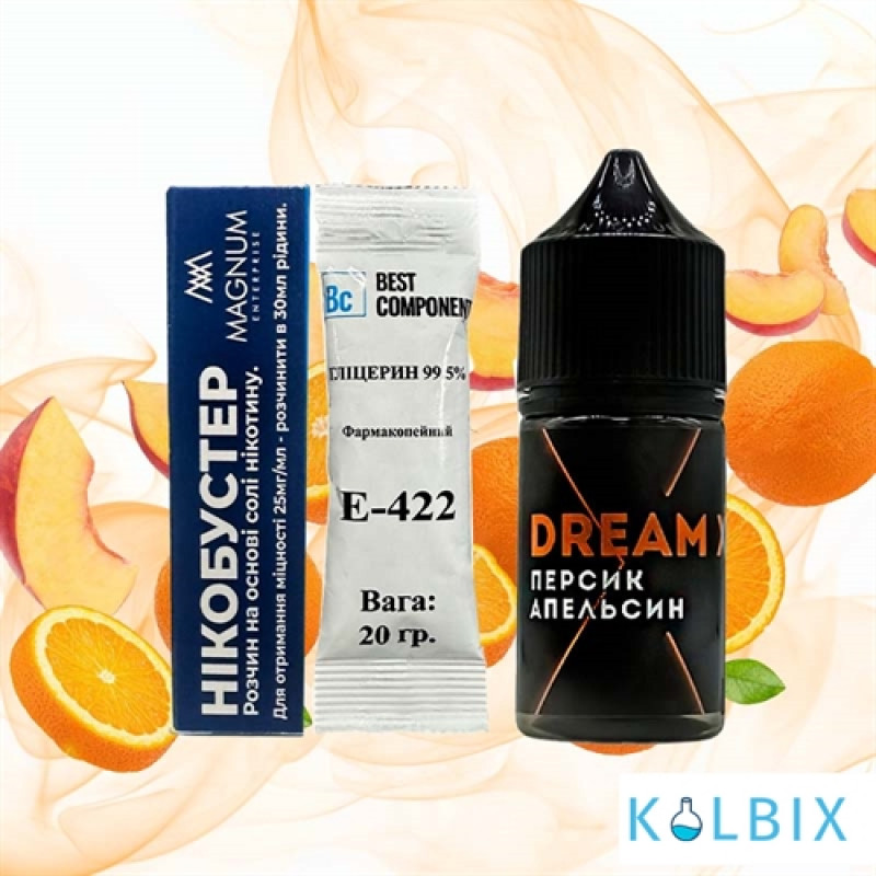 Набор для самозамеса Dream X 30 мл 65 мг со вкусом персика и апельсина