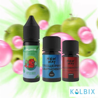 Набір для самозамісу PUFS 15 мл 30 мг зі смаком жуйки з яблуком та холодком