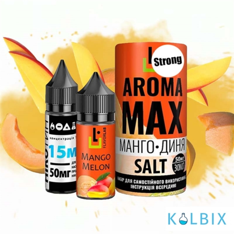 Набір для самозамішування Aroma MAX Salt Strong 30 мл 50 мг зі смаком манго та дині