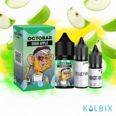 Набор для самозамеса Octo Bar NFT Salt 30 мл 50 мг со вкусом кислого яблока