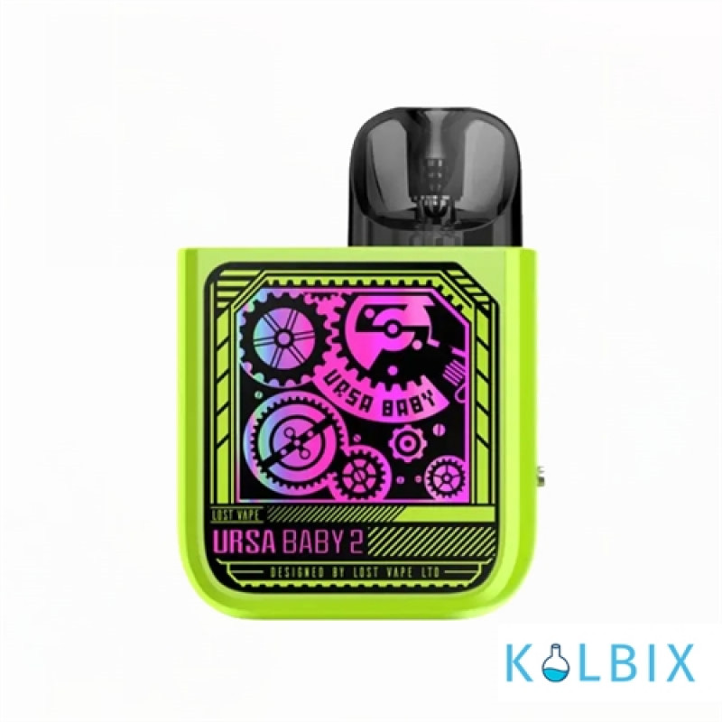 Оригинальная Pod-система Lost Vape Ursa Baby 2 Pod Kit в зеленом цвете с розовым узором