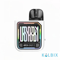Оригинальная Pod-система Lost Vape Ursa Baby 2 Pod Kit в белом цвете с радужным узором.