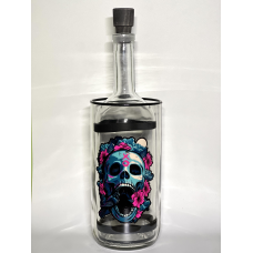 Скляний бонг Skull з принтом (прямий класичний)