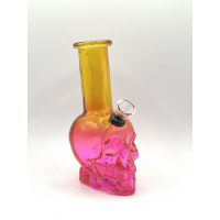 Скляний бонг Skull 15 см LOQ0167 — кольоровий череп