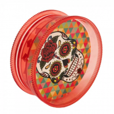 Пластиковий гриндер M-03 (2 частини, прозорий з принтом)