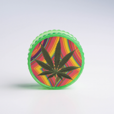 Пластиковий гриндер CH-01 (2 частини, прозорий з принтом)