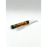 Курительная трубка стеклянная формата chillum, с ёршиком UOZ0033