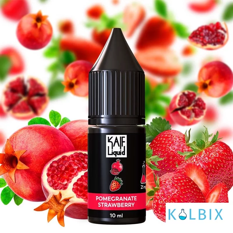 Жидкость Kaif Liquid Salt 10 мл на солевом никотине 50 мг со вкусом граната и клубники