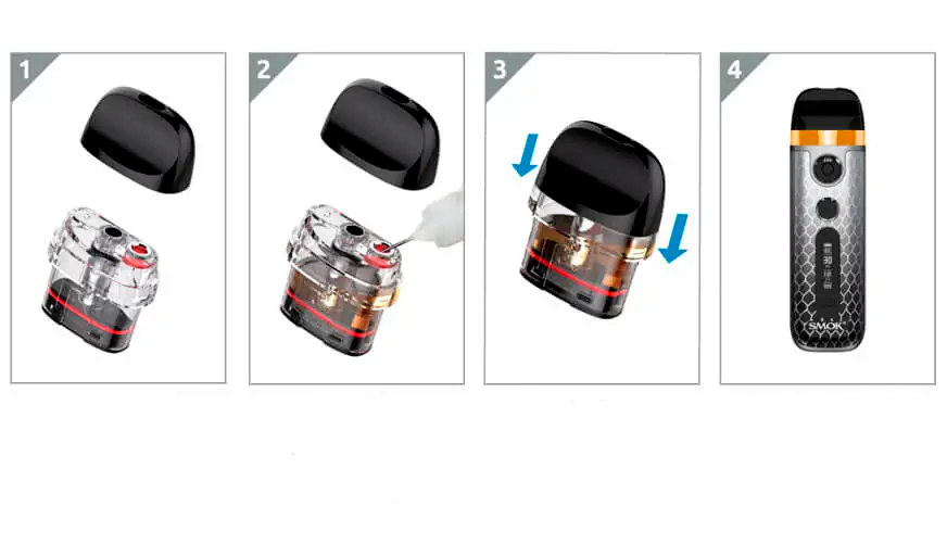 Як заправити картридж електронної сигарети Smok Novo 5 Kit