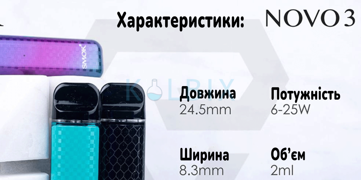 SMOK NOVO 3 Pod kit Характеристики