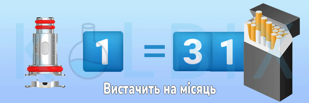 Змінний випарник Smok Nord Pro Порівняння з цигарками